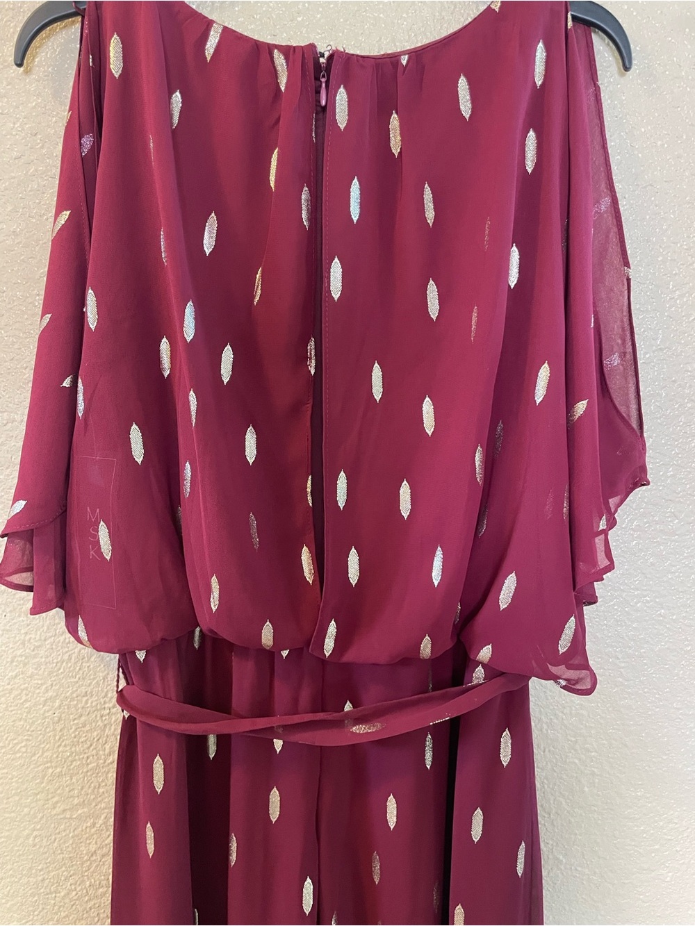 MSK Women’s Crew Neck Belted- Wide-Leg Jumpsuit Size M - Picture 6 of 15